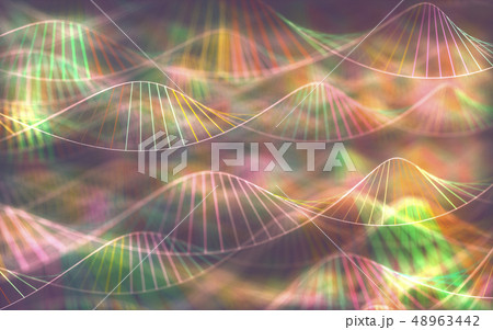 DNA Genetic Code Colorful Background 48963442