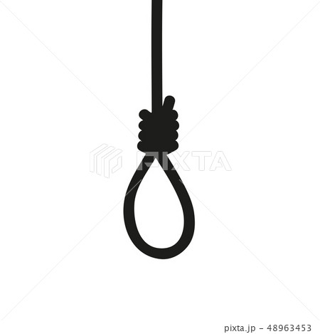 gallows with rope noose on white background gallows with rope noose on white background 48963453