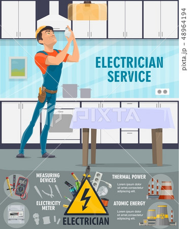 Electricity, electrician service and tools 48964194
