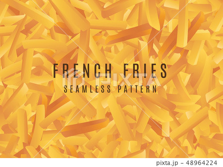 Vector French fries seamless pattern. Background 48964224