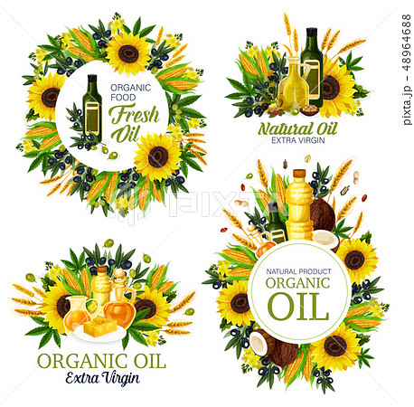 Natural oil, cooking seasoning banners Natural oil, cooking seasoning banners 48964688