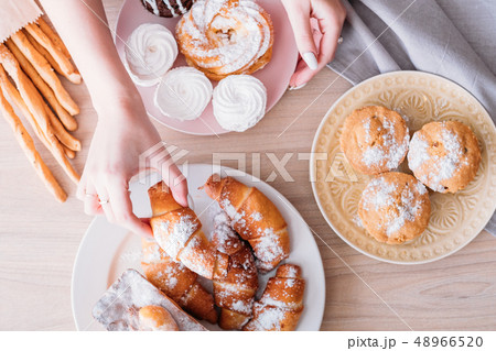 homemade sweet bakery dessert fresh pastries woman 48966520