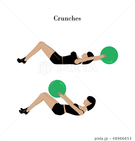 Crunches exercise workout 48966653