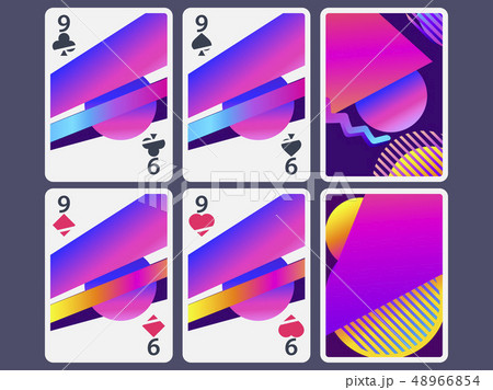 Playing cards in modern style. Gradient shapes, 48966854