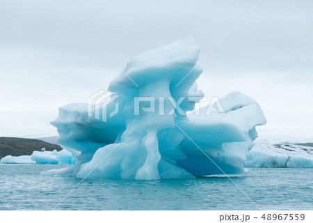 Iceberg in the glacial lagoon Jokulsarlon, Iceland Iceberg in the glacial lagoon Jokulsarlon, Iceland 48967559