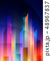 Night city with neon glow  48967837