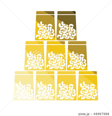 Macaroni in packages icon 48967988