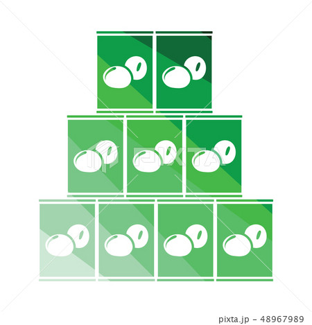Stack of olive cans icon 48967989