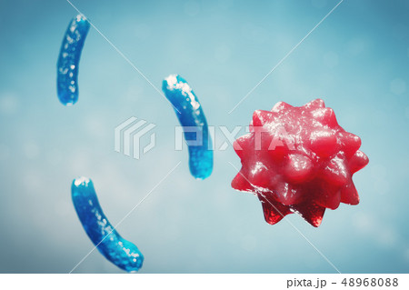 Virus backgorund. Viruses influenza, hepatitis, AIDS, E. coli, colon bacillus. Concept of science 48968088