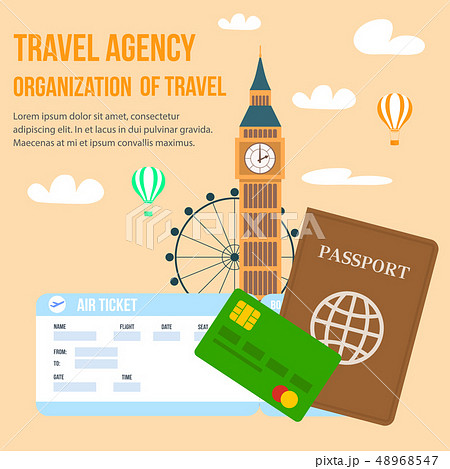 Great Britain Trip Vector Poster with Lettering Great Britain Trip Vector Poster with Lettering 48968547
