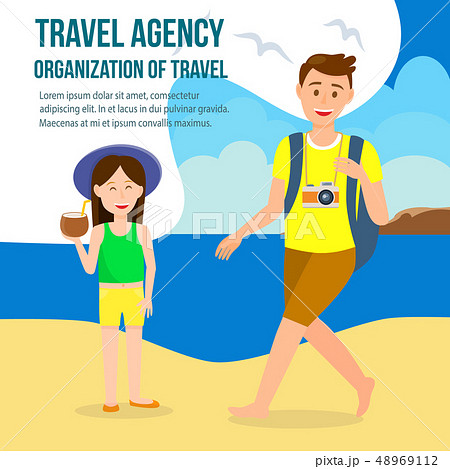 Travel Agency Square Social Media Post with Text 48969112