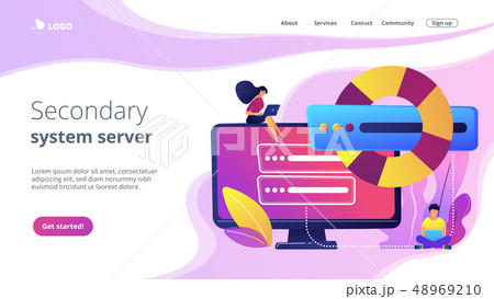 Backup server concept landing page. 48969210