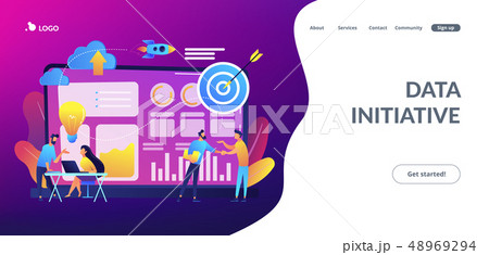 Data initiative concept landing page. Data initiative concept landing page. 48969294