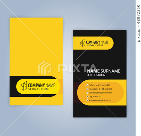 Yellow and Black modern business card template Yellow and Black modern business card template 48972250