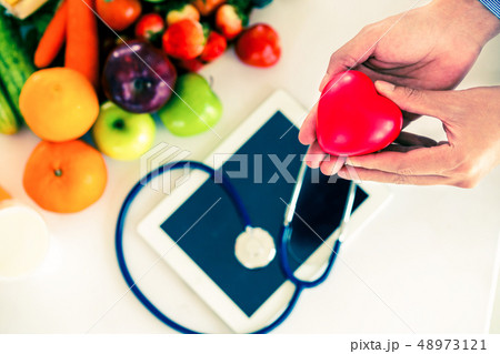 Healthy eating and good nutrition concept. 48973121