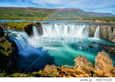 The Godafoss waterfall in north Iceland. 48974326