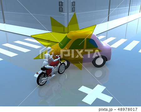 CG 3D イラスト デザイン 立体 車 バイク 交通 事故 トラブル 衝突 道路 保険 事例 教本 CG 3D イラスト デザイン 立体 車 バイク 交通 事故 トラブル 衝突 道路 保険 事例 教本 48978017