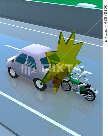 Cg 3d イラスト デザイン 立体 車 バイク 交通 事故 トラブル 追突