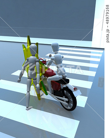 CG 3D イラスト デザイン 立体 バイク 歩行者 交通 事故 トラブル 接触 保険 事例 教本 CG 3D イラスト デザイン 立体 バイク 歩行者 交通 事故 トラブル 接触 保険 事例 教本 48979168