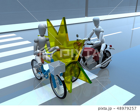 CG 3D イラスト デザイン 立体 バイク 自転車 交通 事故 トラブル 衝突 保険 事例 教本 CG 3D イラスト デザイン 立体 バイク 自転車 交通 事故 トラブル 衝突 保険 事例 教本 48979257