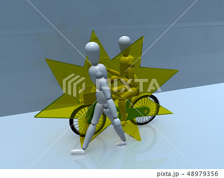 CG 3D イラスト デザイン 立体 自転車 交通 事故 トラブル 接触 保険 事例 教本 CG 3D イラスト デザイン 立体 自転車 交通 事故 トラブル 接触 保険 事例 教本 48979356