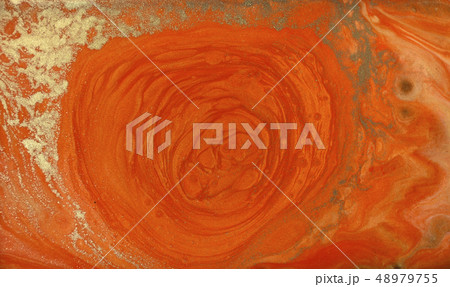 Red and gold marbling pattern. Golden marble liquid texture. Red and gold marbling pattern. Golden marble liquid texture. 48979755