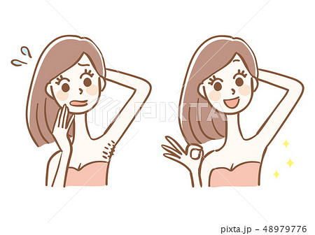 脇毛　女性　ビフォーアフター 48979776