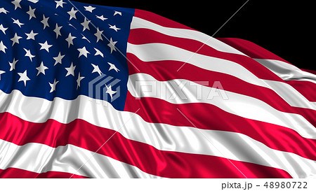 3D rendering of an american flag 48980722
