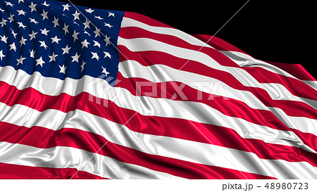 3D rendering of an american flag 48980723
