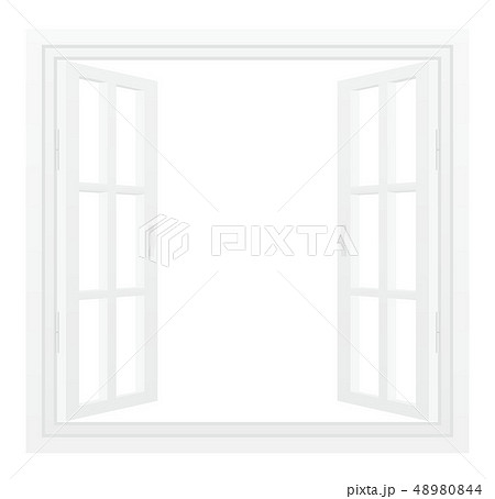 白い窓のイラスト素材