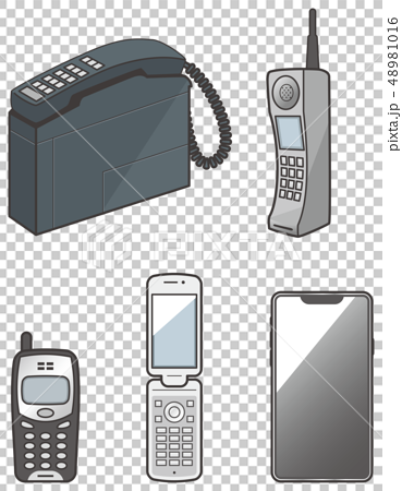 いろいろな携帯電話のイメージイラストセットのイラスト素材