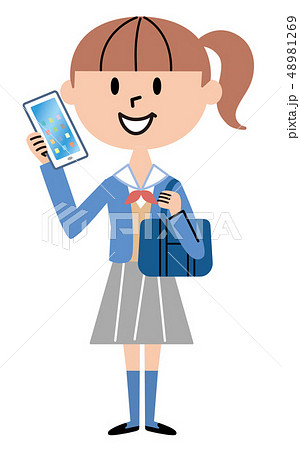 女子中高生 スマホ 会話 イラスト 女子中高生 スマホ 会話 イラスト 48981269