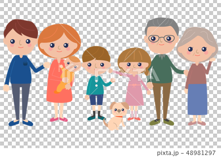 7 family members Stock Illustration 48981297 PIXTA