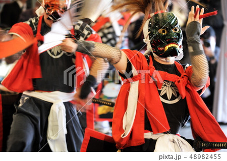 重要無形民俗　滑田鬼剣舞　三番庭 48982455