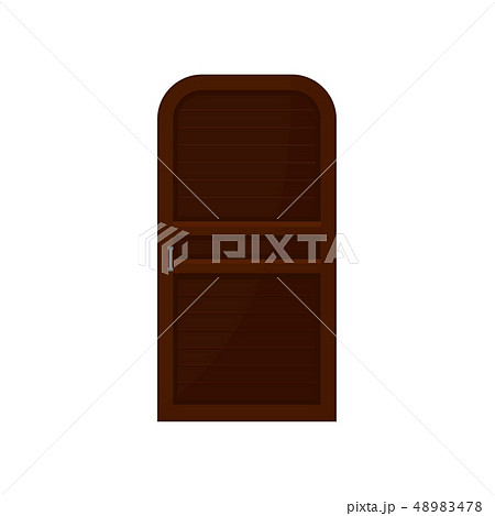 Wooden door on white background. Interior and design. 48983478