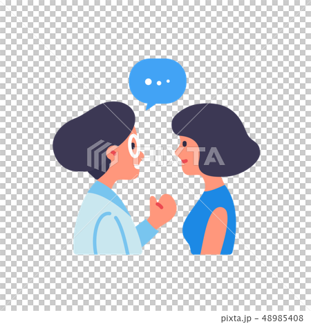 Doctor talking with patient illustration Doctor talking with patient illustration 48985408