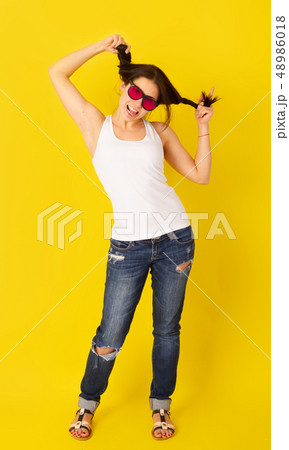 Pink Glasses Girl Pink Glasses Girl 48986018