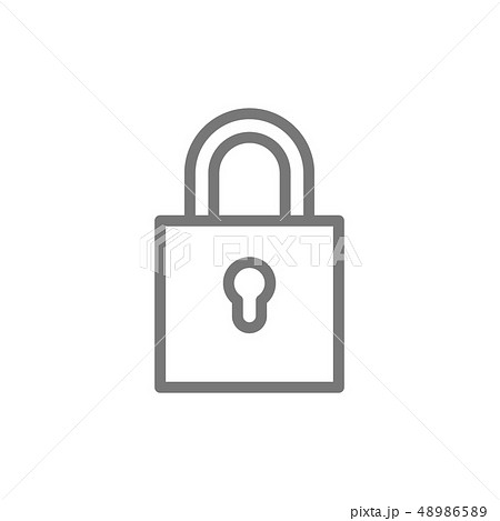 Lock line icon. Isolated on white background 48986589