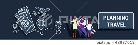 parents and son standing together family planning travel concept holiday route people choosing hotel parents and son standing together family planning travel concept holiday route people choosing hotel 48987615