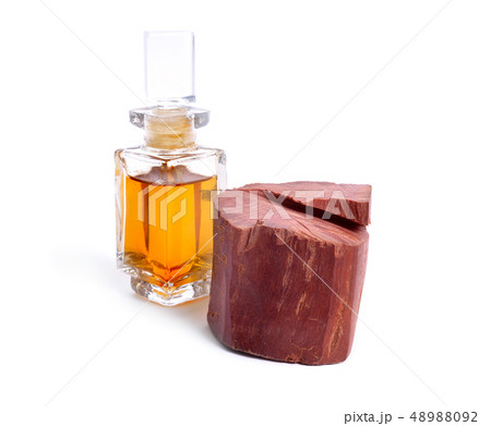 Chandan or red sandalwood piece isolated on white 48988092