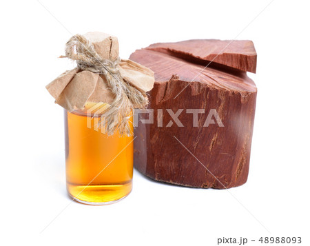 Chandan or red sandalwood piece isolated on white 48988093