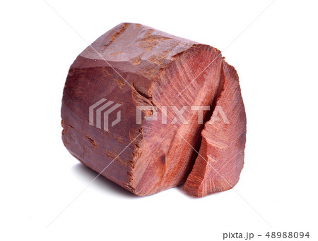 Chandan or red sandalwood piece isolated on white 48988094
