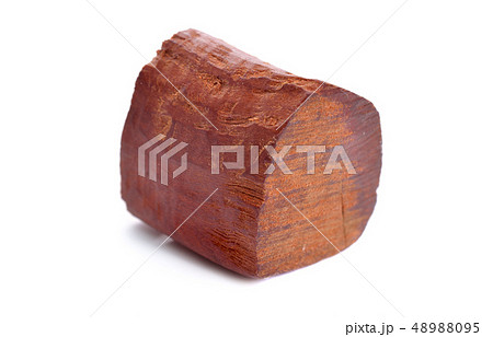 Chandan or red sandalwood piece isolated on white 48988095