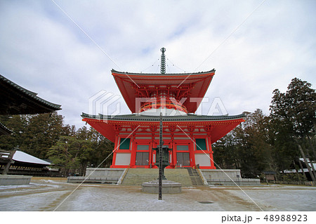 高野山 壇上伽藍 根本大塔 (雪景色) 48988923