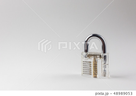 The clean padlock on white background. The clean padlock on white background. 48989053