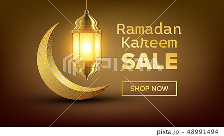 Ramadan Sale Banner Vector. Eid Background. Offer Tag. Big Super Sale. Islamic Poster. Arabic 48991494