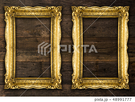 Two Retro Old Gold Rustic Picture Frames Two Retro Old Gold Rustic Picture Frames 48991777