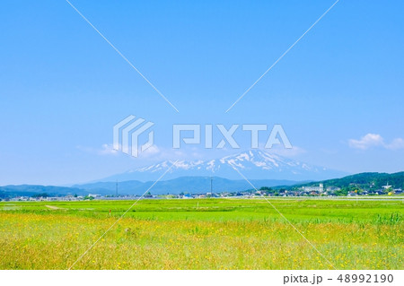 酒田市から望む初夏の鳥海山 酒田市から望む初夏の鳥海山 48992190