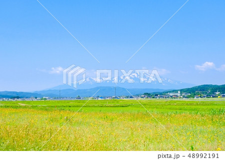 酒田市から望む初夏の鳥海山 酒田市から望む初夏の鳥海山 48992191