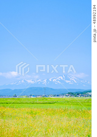 酒田市から望む初夏の鳥海山 酒田市から望む初夏の鳥海山 48992194